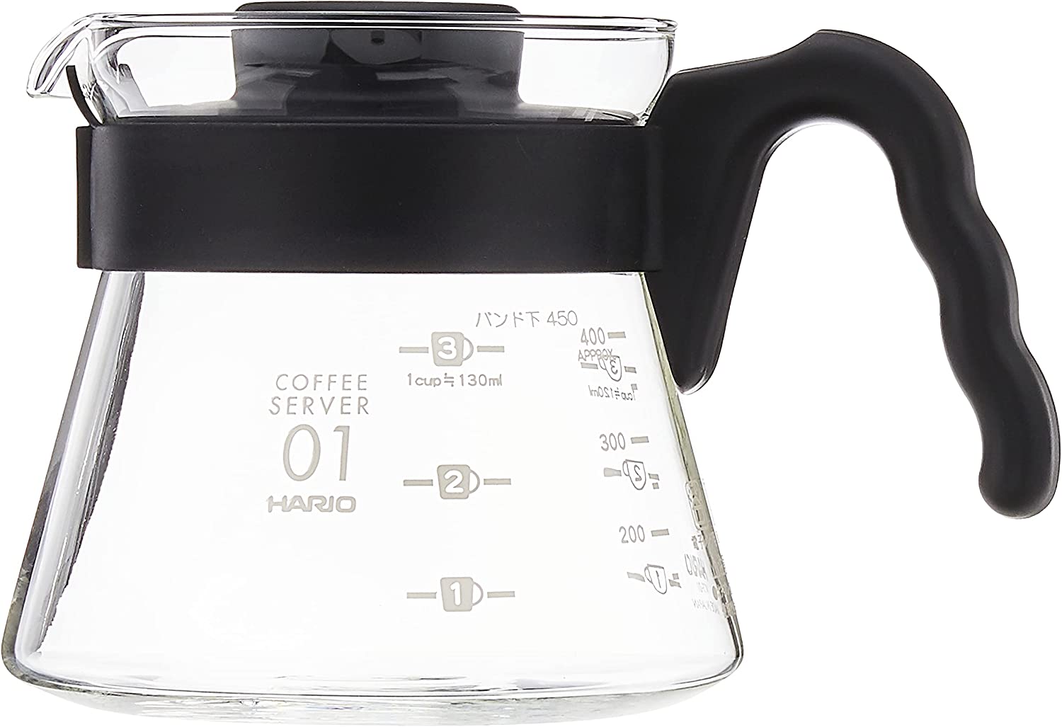 HARIO( HARIO ) V60 coffee server microwave oven / dishwasher correspondence 450ml black made in Japan VCS-01B stylish coffee supplies made in Japan 