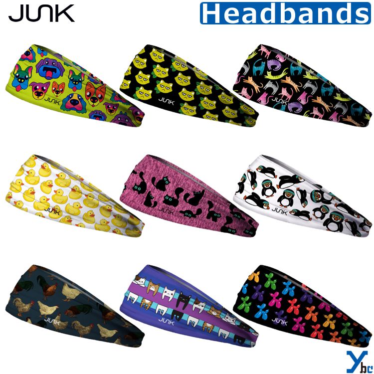 [JUNK Brands] Junk головная повязка бейсбол лента для волос пот прекращение MLB Major Professional Baseball спорт за границей America для мужчин и женщин ребенок красочный животное ybc