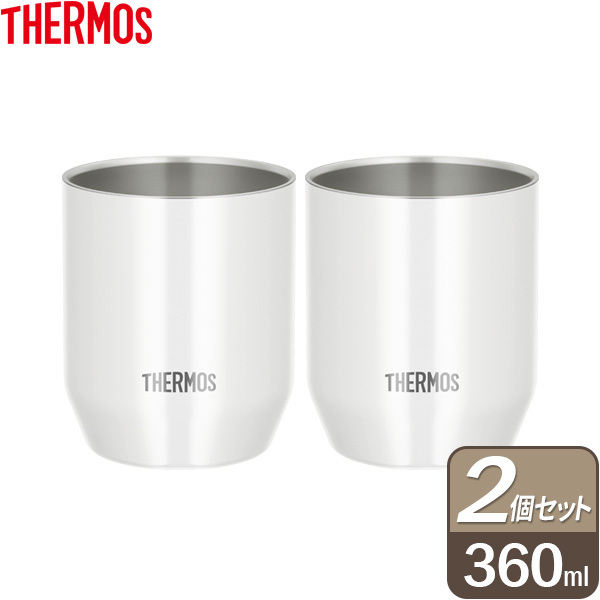 THERMOS THERMOS 真空断熱カップ 360ml JDH-360C （ホワイト（WH）） 【2個】 タンブラーの商品画像