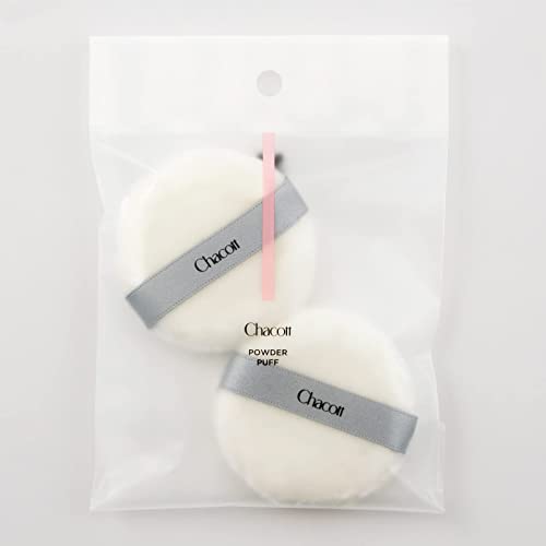 Chacott tea cot powder puff 2 piece insertion round shape diameter approximately 60mm length of hair approximately 4mm. bi load material white product number :027