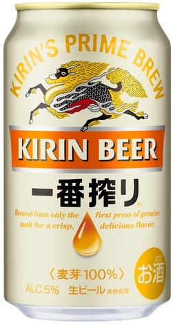 キリン 一番搾り 350ml缶 1本 国産ビールの商品画像