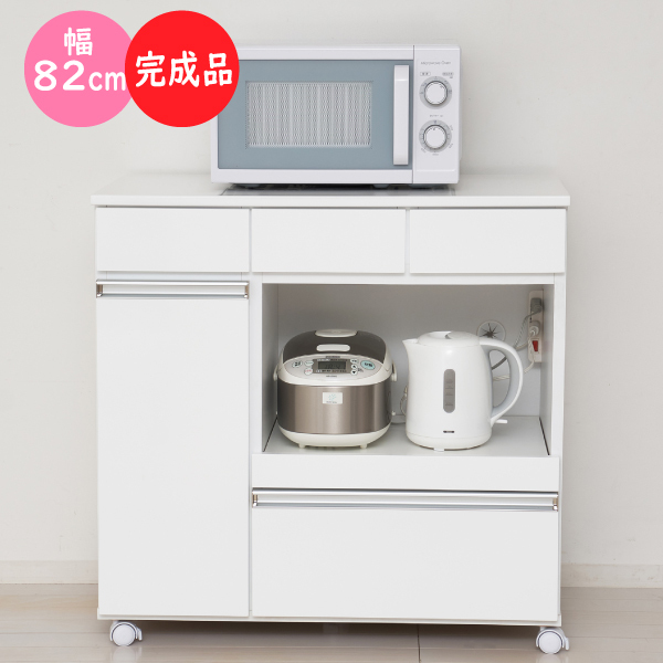 ★送料無料　レンジラック（コンセント・キャスター付）【訳あり】 楽天市場】レンジ台 ゴミ箱上ラック コンセント付き キャスター