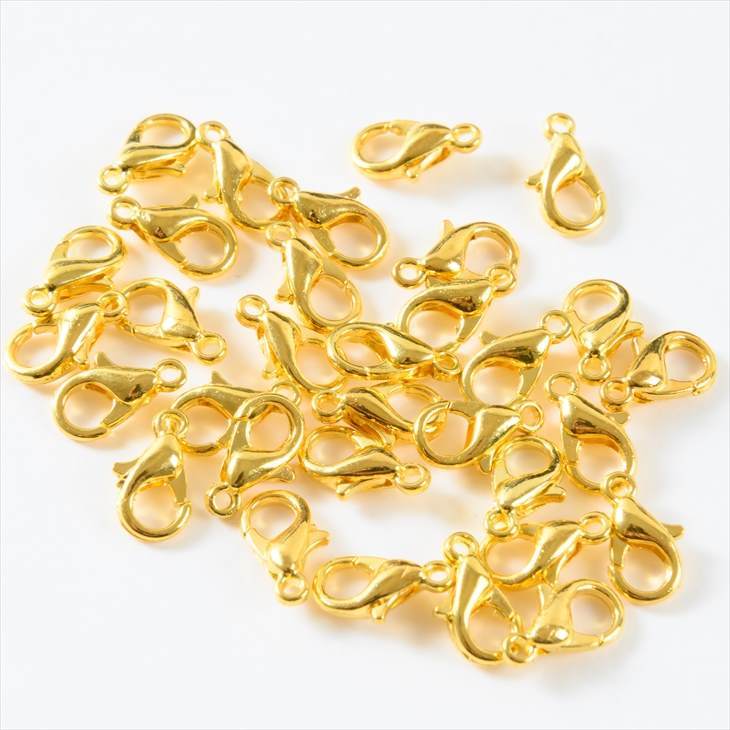  crab can nickel free Gold 10mm×6mm approximately 30 piece metal allergy correspondence catch hook na ska n accessory parts 