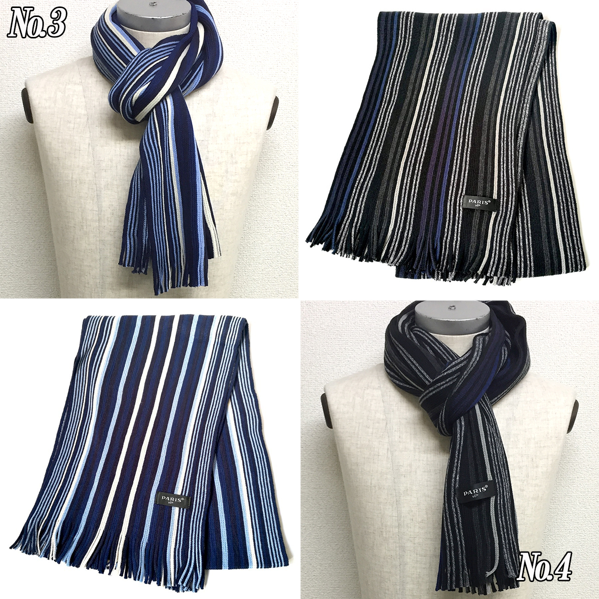  muffler men's lady's stripe student business casual winter protection against cold mail service free shipping 