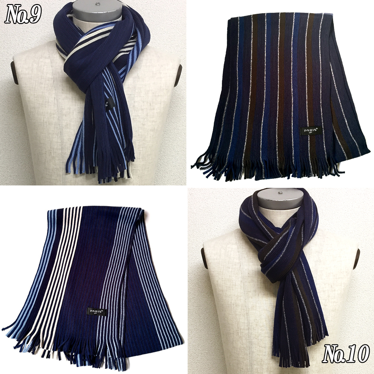  muffler men's lady's stripe student business casual winter protection against cold mail service free shipping 