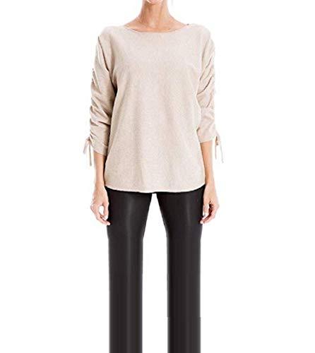 最安値に挑戦 Max Studio Women S Ruche Sleeve Knit Sweater Heather Oatmeal Small並行輸入品 送 激安単価で Teslaimagem Com Br