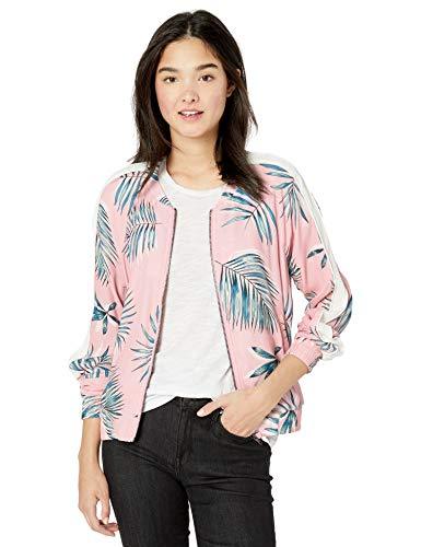 人気no 1 本体 Bb Dakota Women S Palm Before A Storm Printed Bomber Jacket Pink Blossom コンビニ受取対応商品 Arraba Ps