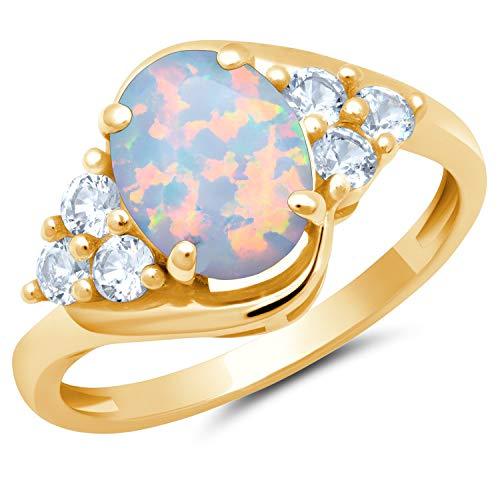 在庫あり 即納 Solid 10k Yellow Gold Oval Cut Created Opal October Birthstone Ring With Cr Ys0000018320368460 Ysysストア 通販 Yahoo ショッピング 国際ブランド Www Jolimmo Ch