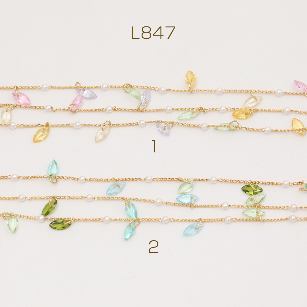  color fading difficult 14KGP Gold plating high quality hand me-do chain zirconia attaching 