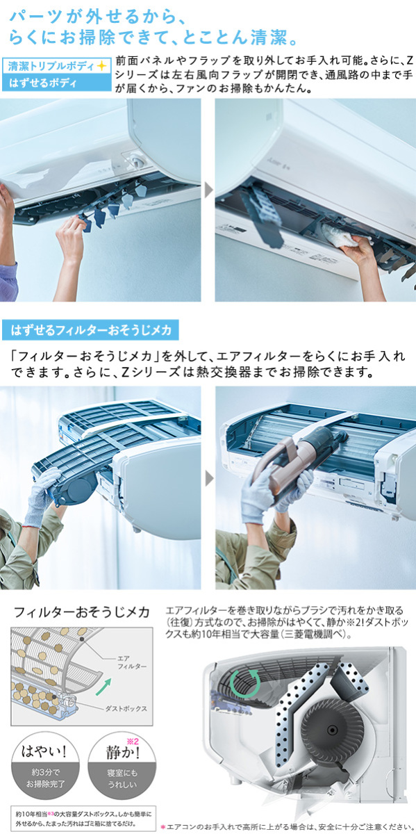 三菱電機 ルームエアコン 主に 26畳用 霧ヶ峰 MSZ-ZW8021S-W 8.0kw Z 