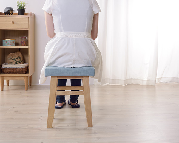 東谷 スツール 木製 おしゃれな天然木 アッシュ ファブリック