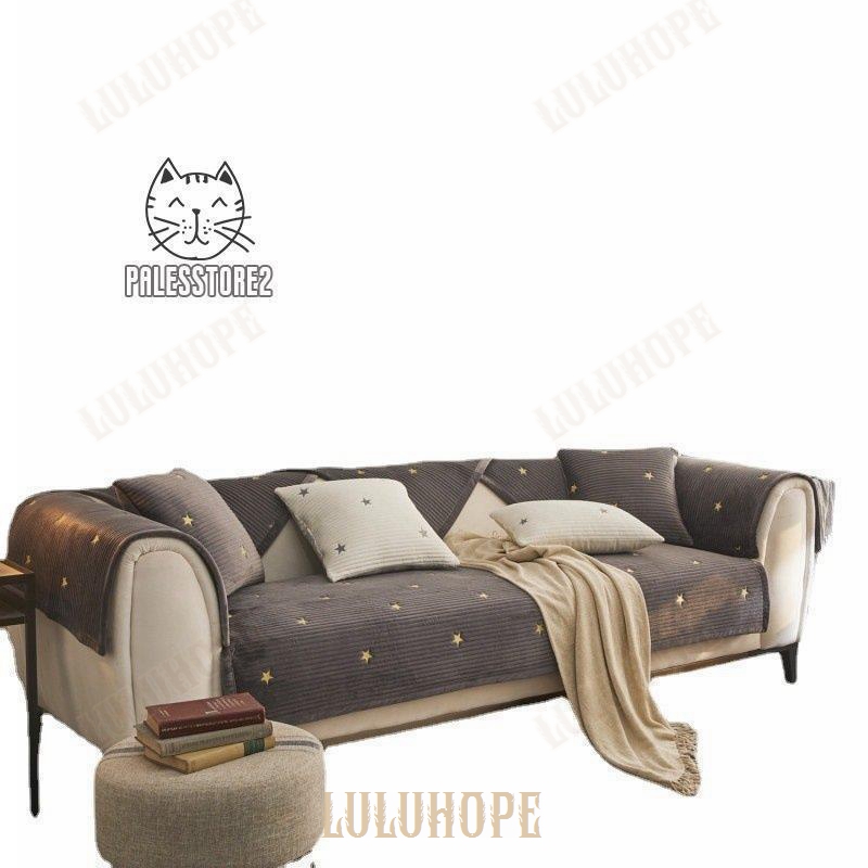  sofa cover .... embroidery armrest . nail .. prevention thick sofa mat multi cover ...1/2 seater .3/4 seater . four season circulation slip prevention dustproof Northern Europe dirt prevention simple 