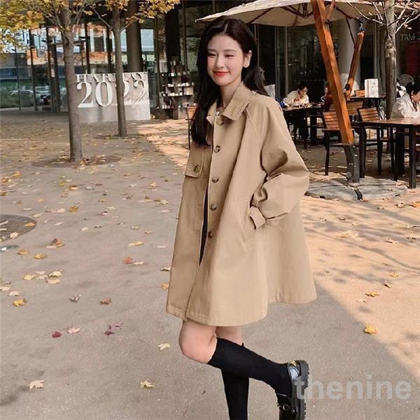  внешний женский тренчкот длинный длина весеннее пальто Mod's Coat весна to ключ осень стиль medium длина пальто Parker Корея способ ходить на работу 