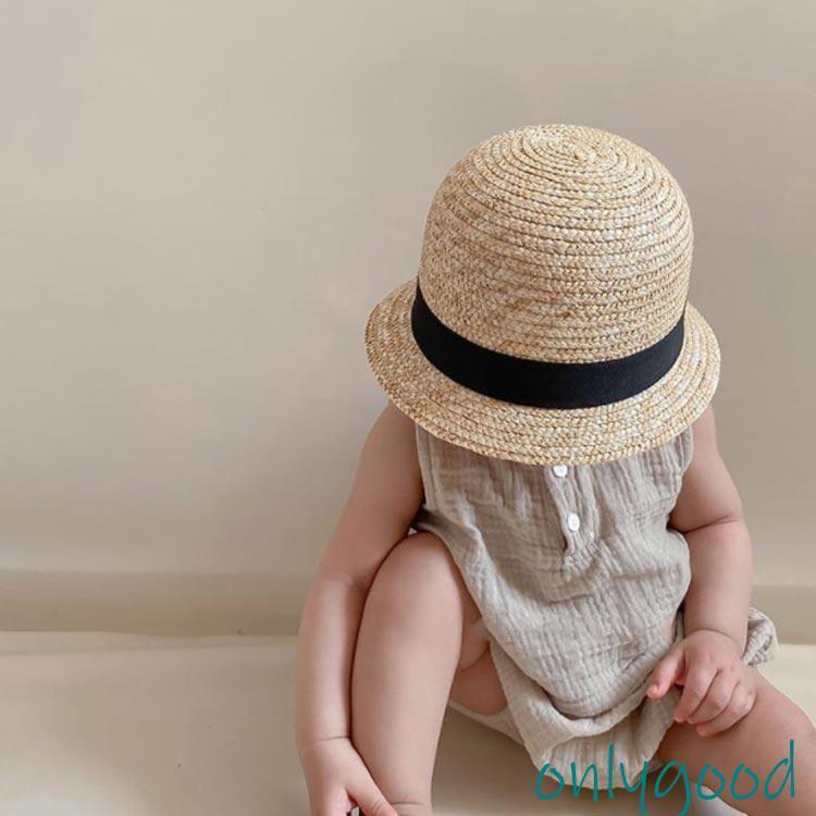  шляпа Kids соломенная шляпа UV cut шляпа baby пшеница .. шляпа .. шнур имеется младенец ребенок девочка мужчина весна лето тент ультрафиолетовые лучи меры легкий вентиляция 