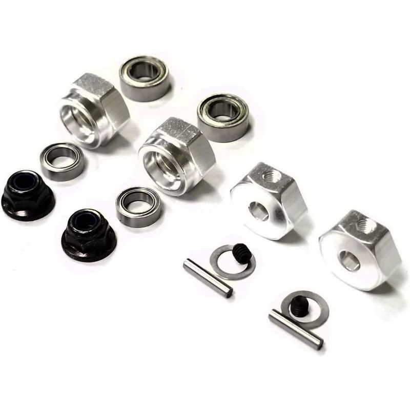 OP parts aluminium 12mm hexagon wheel hub adaptor / lock hub Tamiya DT-02 chassis for 