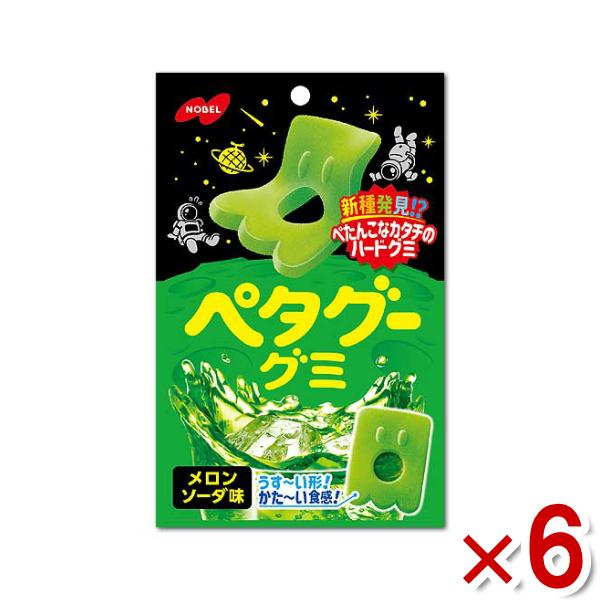 NOBEL NOBEL ペタグーグミ メロンソーダ 50g×6袋 グミ、ジェリービーンズの商品画像