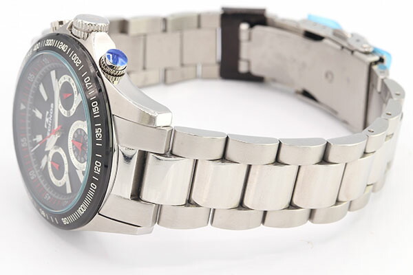  Tecnos мужской часы хронограф T7395TB черный циферблат балка указатель нержавеющая сталь TECHNOS