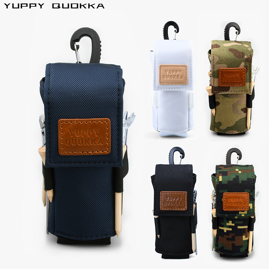 YUPPY QUOKKA official golf ball case 3 piece insertion . for taking in and out easy high class cow leather 840D nylon Uni -k stylish light weight 2WAY type water-repellent . durability stylish 