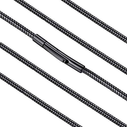 Faithheart ステンレススチール 18kゴールドメッキ スネークチェーンネックレス レディース メンズ シルバー ゴールド ブラック ス 日本未発売