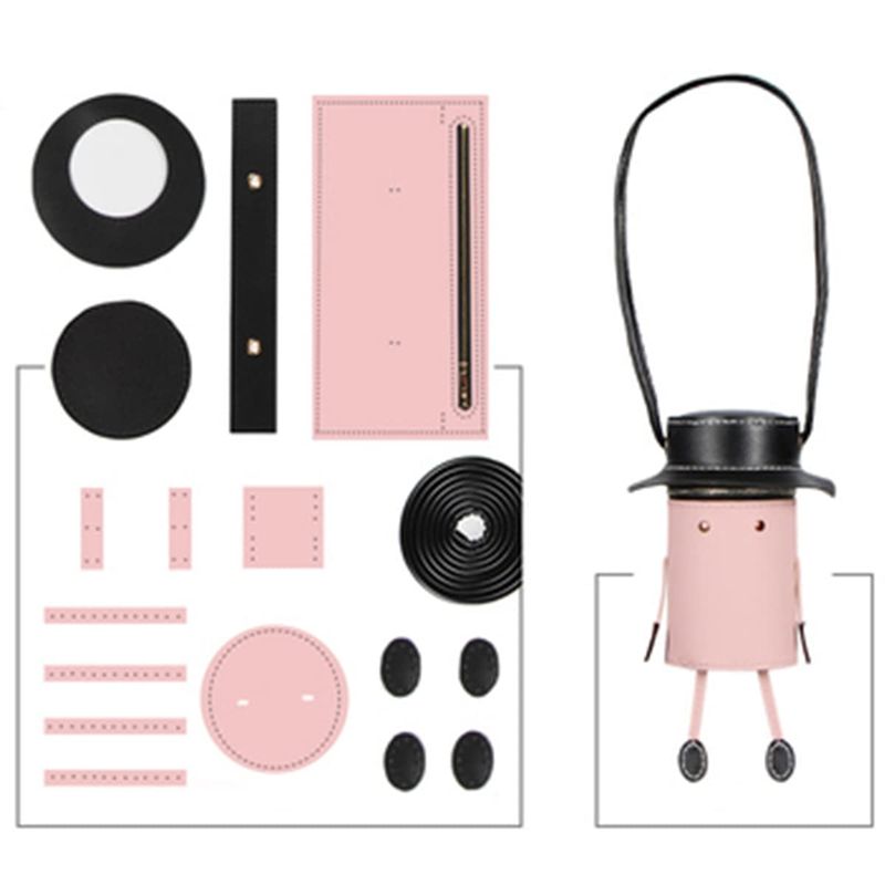  hand made bag DIY kit handmade kit character bag doll hat case handicrafts kit handmade pink pink