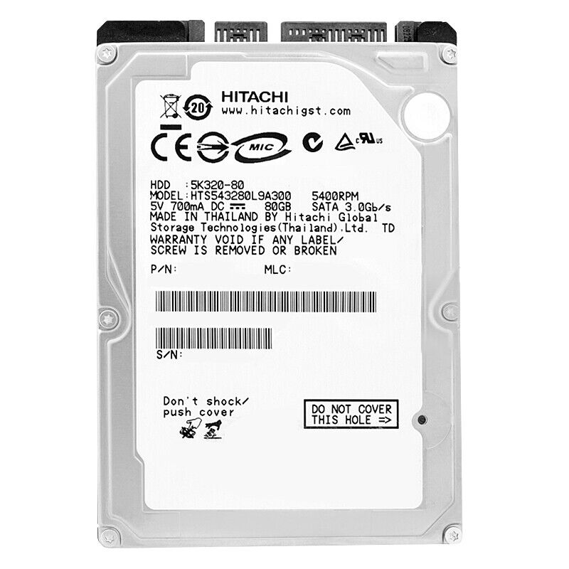 Travelstar 5K320 80GB （HTS543280L9A300）