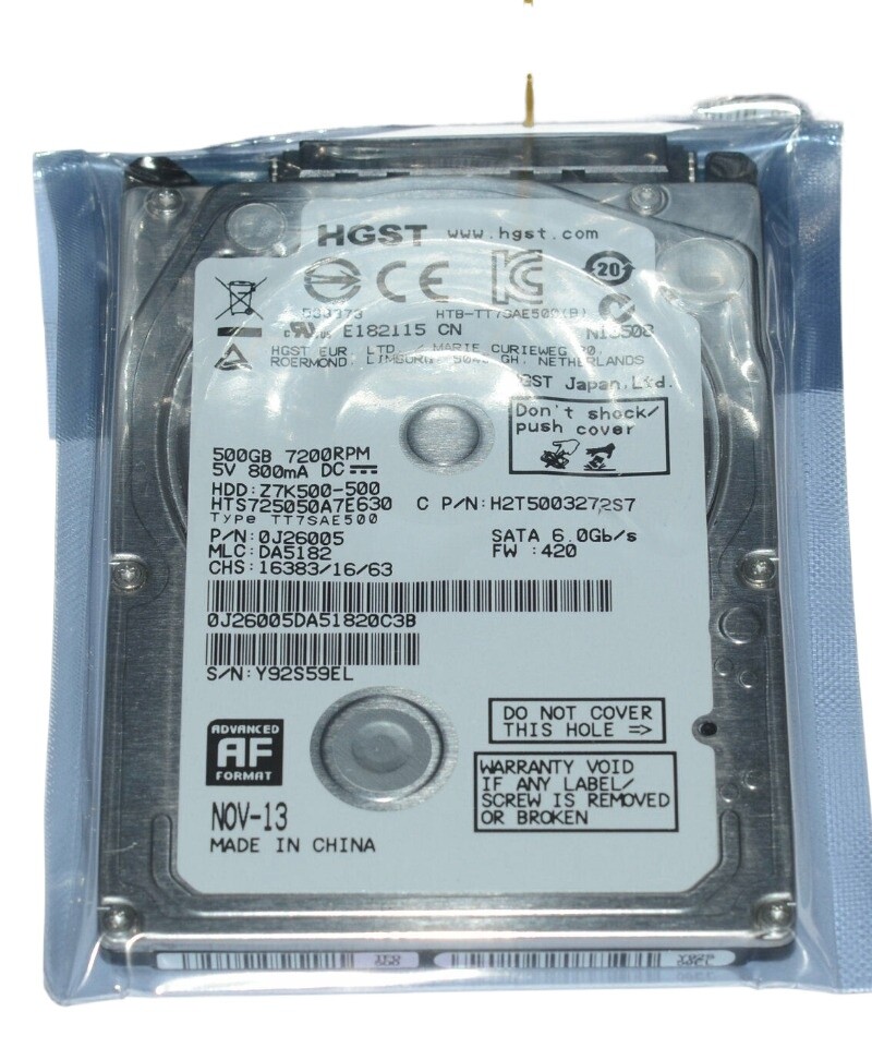 Travelstar Z7K500 500GB （HTS725050A7E630）