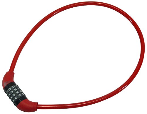 Ruler( Roo la-) SELECT LOCK dial type wire lock 90cm x 10mm [4 column dial ] red SL-910RD
