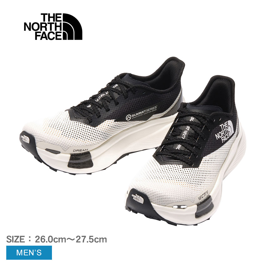  The * North * face trail running shoes men's THE NORTH FACE NF02401 white black black running shoes running Runner 