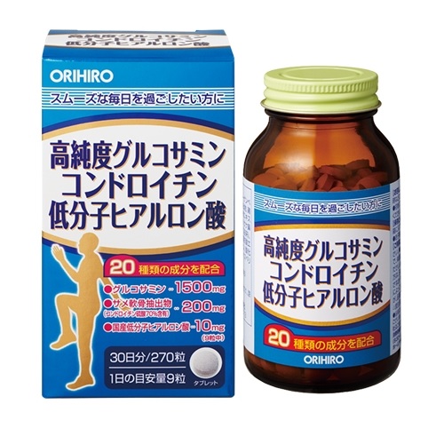 オリヒロ 高純度グルコサミンコンドロイチン低分子ヒアルロン酸 270粒 × 1個の商品画像