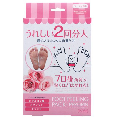 素数 ペロリン フットピーリングパック 2回分（ローズ）×1 フットケア用品の商品画像