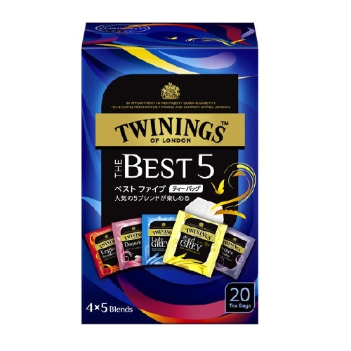 TWININGS トワイニング ベストファイブ ティーバッグ 20袋 ×1セット ティーバッグ紅茶の商品画像
