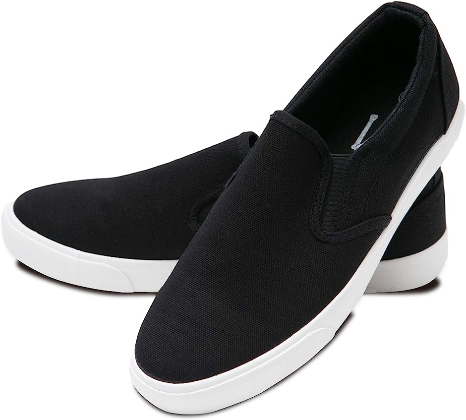  мужской женский туфли без застежки deck shoes одноцветный чёрный белый линия парусина casual ( черный 2, 27.5 cm 3E)