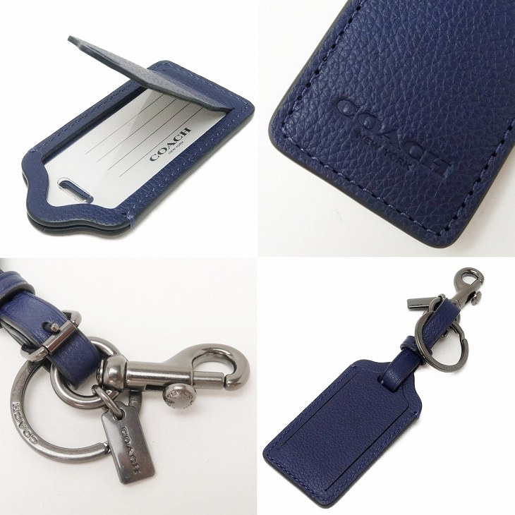 21春夏 コーチ Coach キーリング メンズ キーホルダー ラゲッジタグ ブラック 黒 レザー qbbk ネコポス ブランド 人気 全ての Carlavista Com