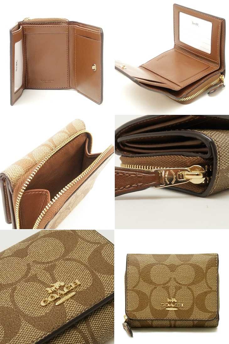 流行に 】!!コーチ 財布 COACH 三つ折り 財布 レディース レザー ...
