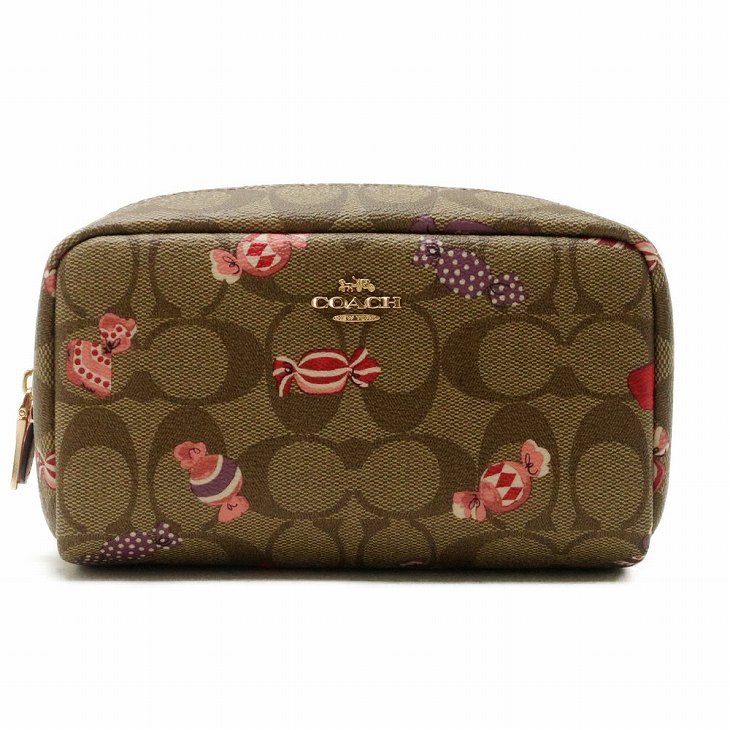 代引不可 コーチ Coach ポーチ クラッチバッグ 化粧ポーチ コスメポーチ キャンディ アメ あめ 飴 シグネチャー C13ime7v 安い購入 Zoetalentsolutions Com
