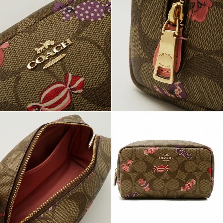代引不可 コーチ Coach ポーチ クラッチバッグ 化粧ポーチ コスメポーチ キャンディ アメ あめ 飴 シグネチャー C13ime7v 安い購入 Zoetalentsolutions Com