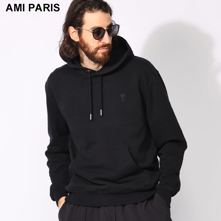 ami Paris sAMI PARIS reverse side wool organic cotton Logo embroidery pull over Parker AMUSW203730