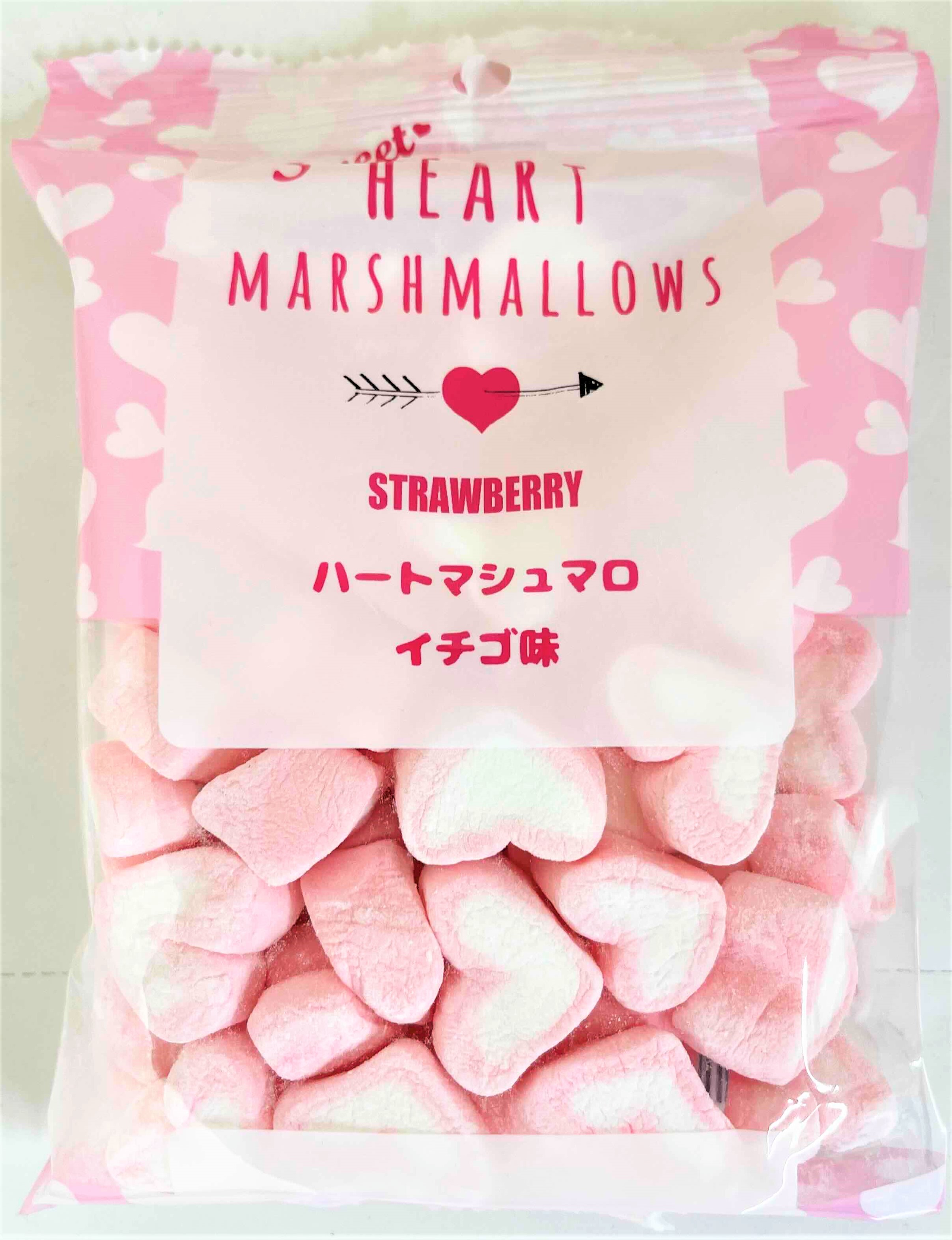  Heart marshmallow strawberry taste 65g go in ( stock )wisk[ country of origin : Philippines ]