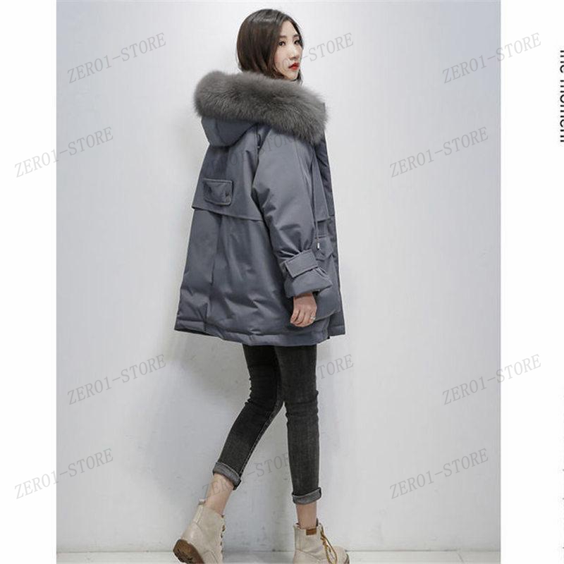  женский милитари жакет Mod's Coat пуховик капот осень-зима теплый зима одежда теплый . способ с хлопком пальто обратная сторона боа casual холод . меры ходить на работу посещение школы 