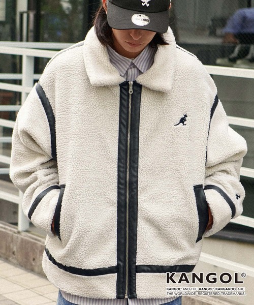  жакет блузон мужской KANGOL/ Kangol специальный заказ большой размер трубчатая обводка боа блузон B-3