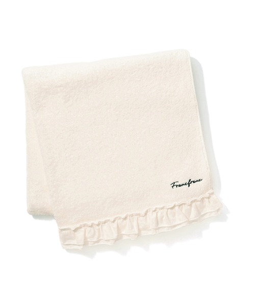  towel lady's frill bath towel white 