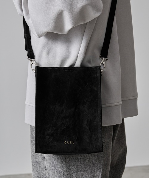  сумка на плечо сумка мужской [CLEL]Smooth Leather Square Shoulder Bag / гладкий кожа квадратное плечо 