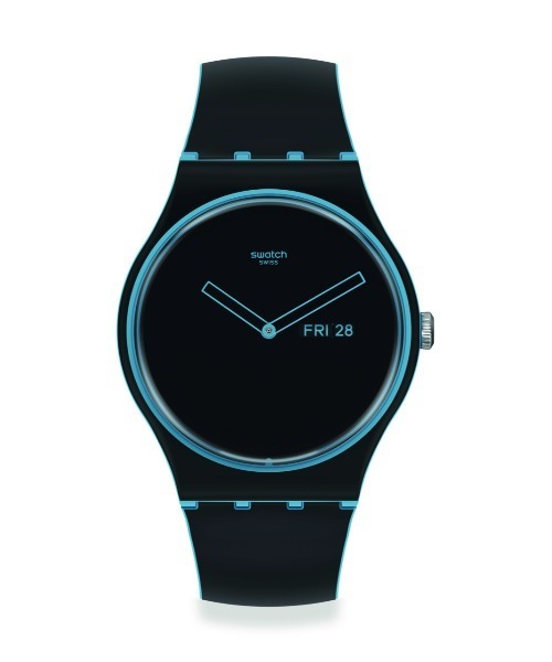 swatch スウォッチ 腕時計 オリジナルズ ブラック NEW GENT MINIMAL LINE BLUE MONTHLY DROPS SO29S701 メンズウォッチの商品画像