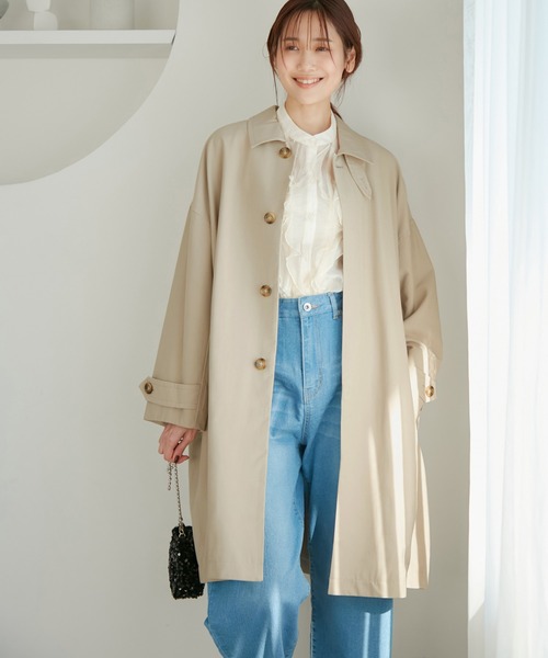  пальто с отложным воротником женский UV cut / пальто с отложным воротником весеннее пальто 