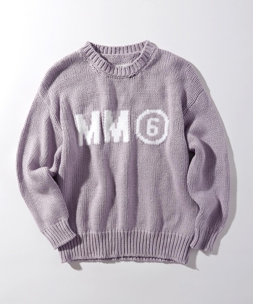  вязаный Kids MM6 Maison Margiela( M M Schic s)Kids & Junior бренд Logo длинный рукав вязаный свитер 
