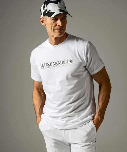 t shirt T-shirt men's LUXEAKMPLUS(ryuksei Kei M plus ) Golf multi Logo short sleeves T-shirt 