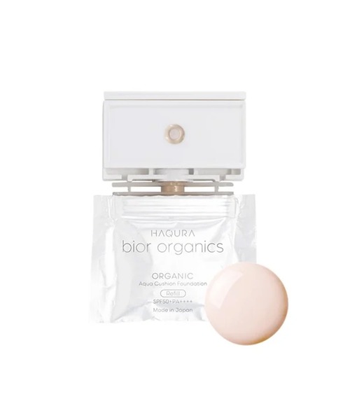 ファンデーション bior organics/オーガニックアクア エアレスクッション ハクラビオール リフィル＆パフ 「全3色」 クッションファンデーションの商品画像