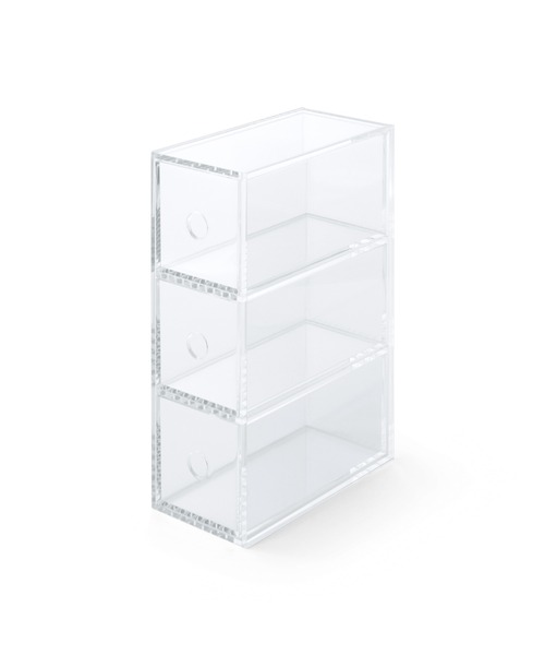 無印良品 アクリル小物収納 3段 約幅8.7×奥行17×高さ25.2cm 1798202