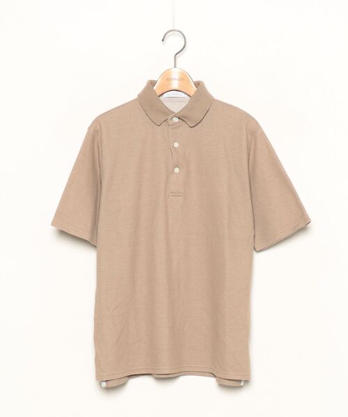 [green label relaxing] рубашка-поло с коротким рукавом SMALL Brown мужской 