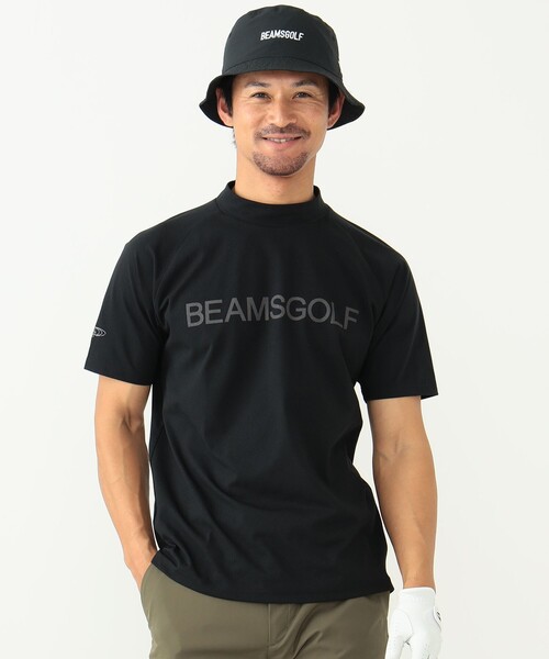 t shirt T-shirt men's [ dry /UV cut / elasticity ]BEAMS GOLF ORANGE LABEL /la gran Logo mok neck shirt 